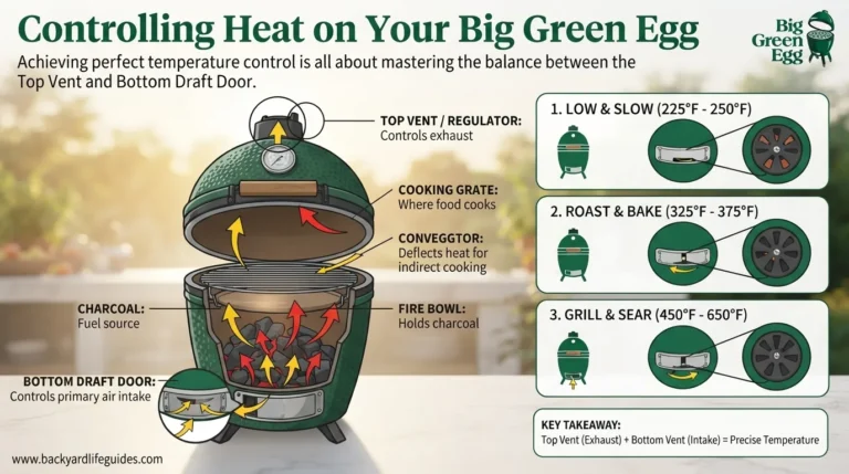 controlling heat on your big green egg