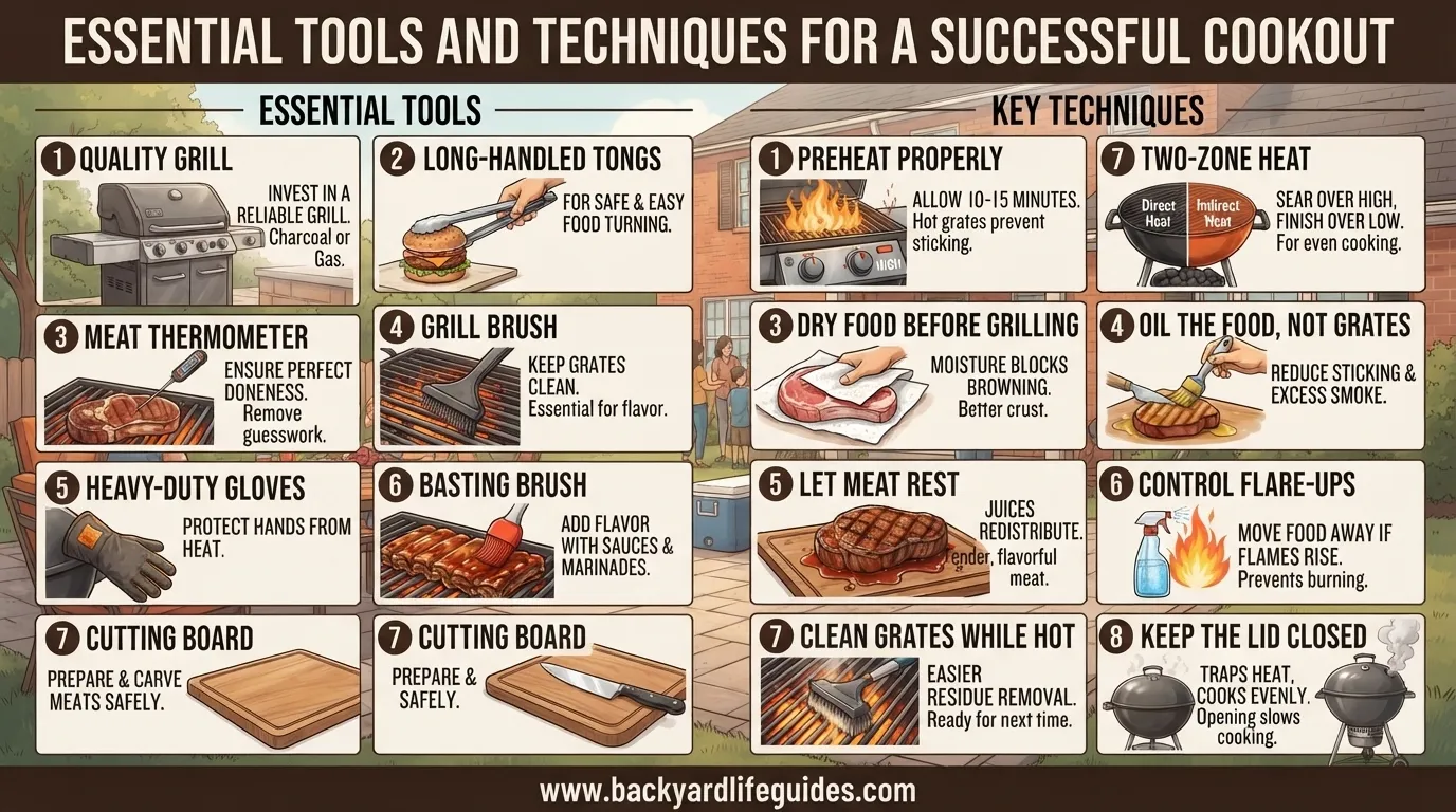 essential tools and techniques for a successful cookout