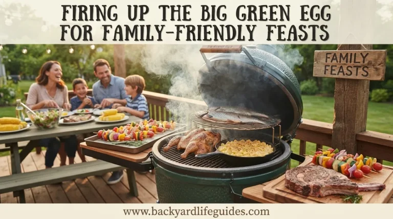 firing up the big green egg for family-friendly feasts