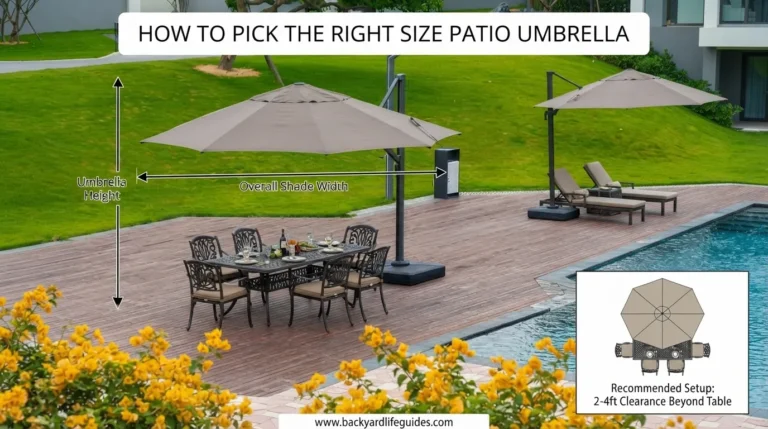 how to pick the right size patio umbrella